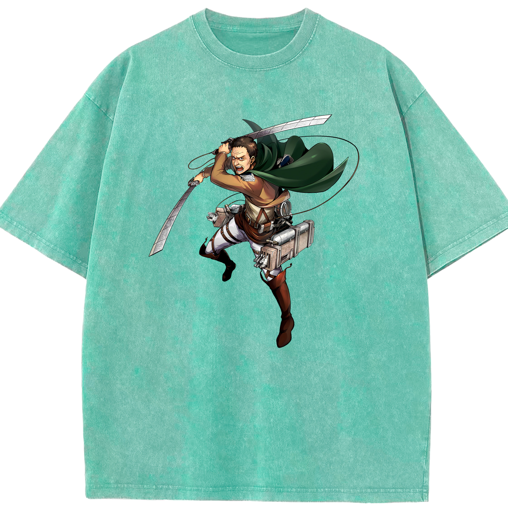 （画像用） 進撃の巨人 Attack on Titan 綿100% ヴィンテージ風 半袖Tシャツ（フロントプリント）